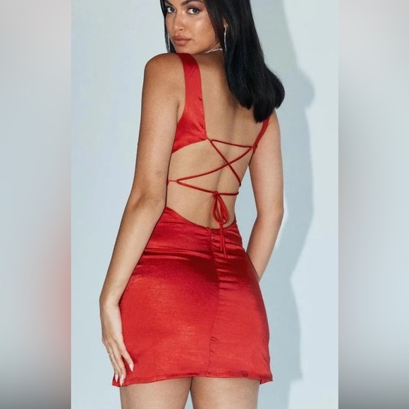 Princess Polly Vibrant Red Backless Dress - Picture 2 of 2